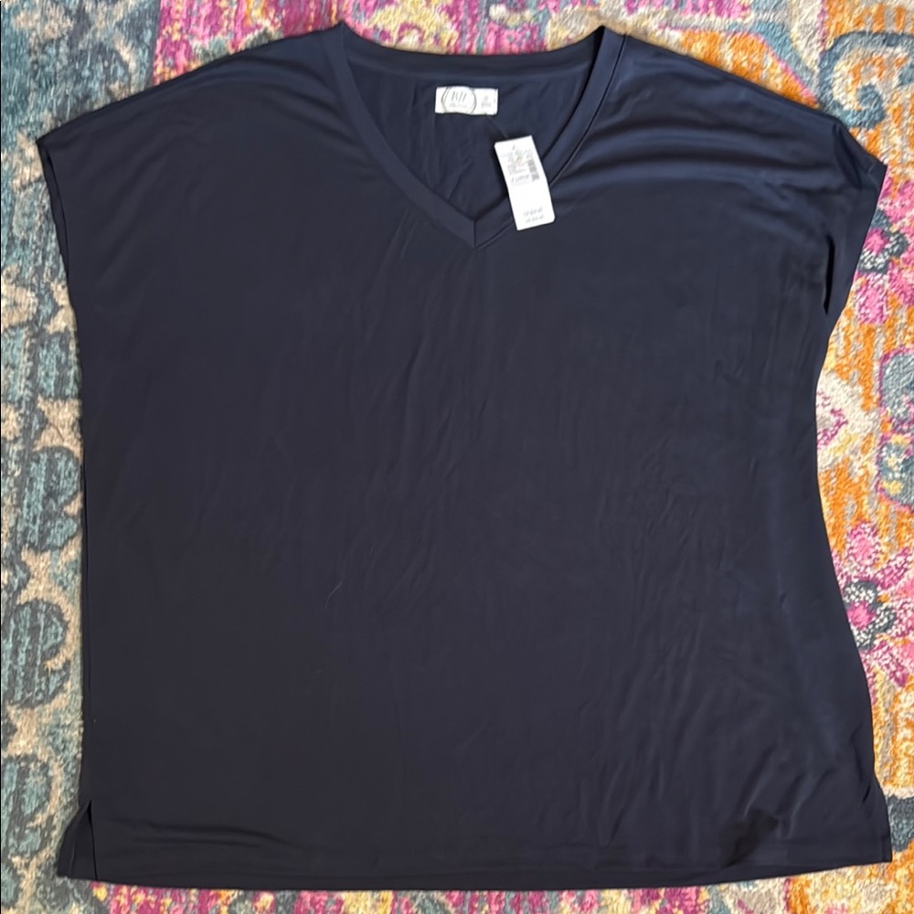 Maurices Dark Blue V-Neck Short Sleeve Tee NWT xl